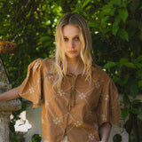 GENOVA CARAMEL BLOUSE