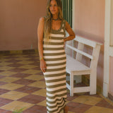 SORRENTO BEIGE & GREEN DRESS